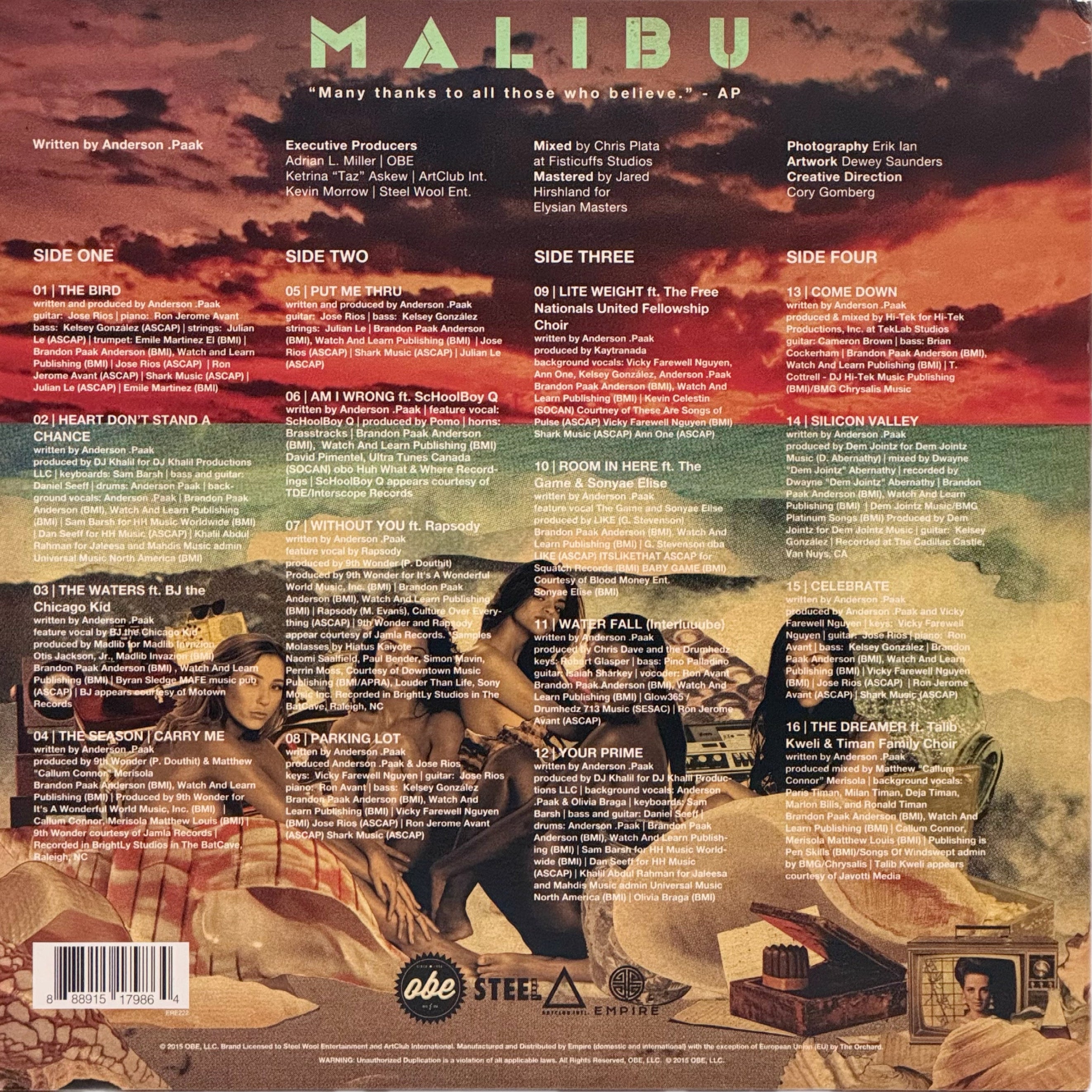 Anderson .Paak – Malibu LP Vinyl