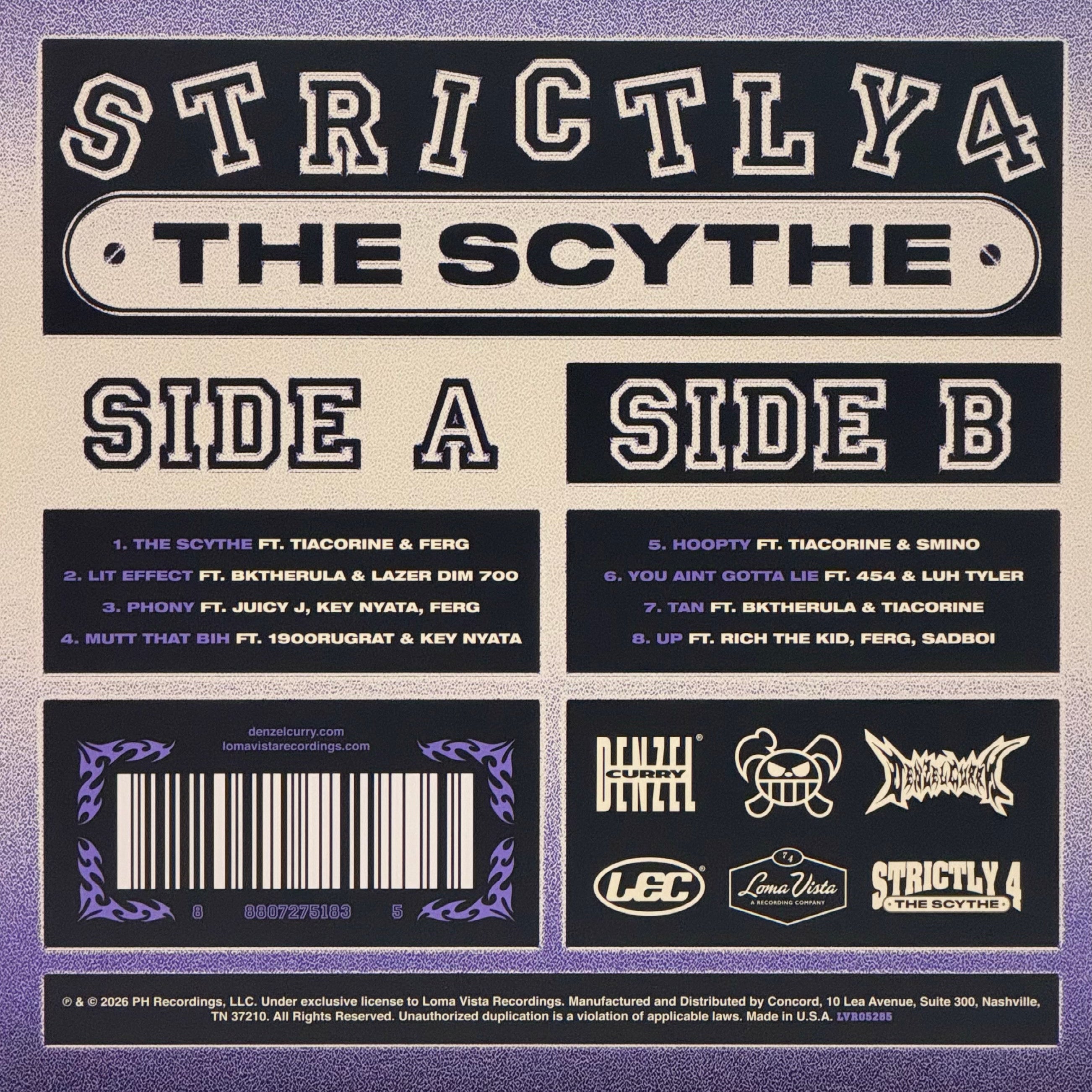 Denzel Curry — Strictly 4 The Scythe LP Vinyl
