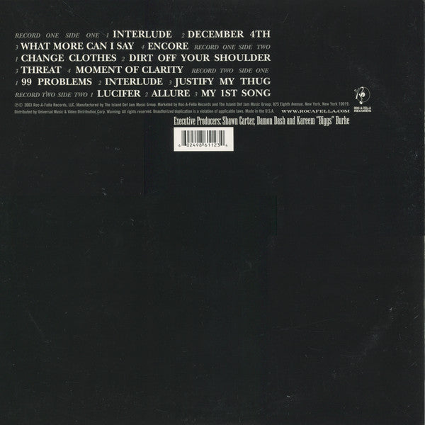 JAY-Z — The Black Album 2LP